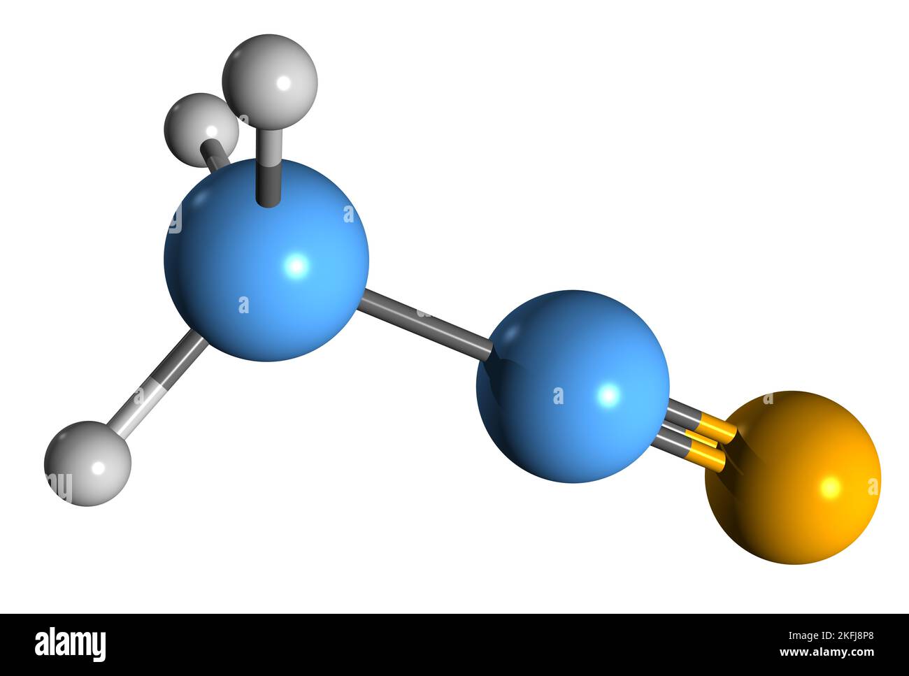 3D image of Acetonitrile skeletal formula molecular chemical structure of Methyl cyanide