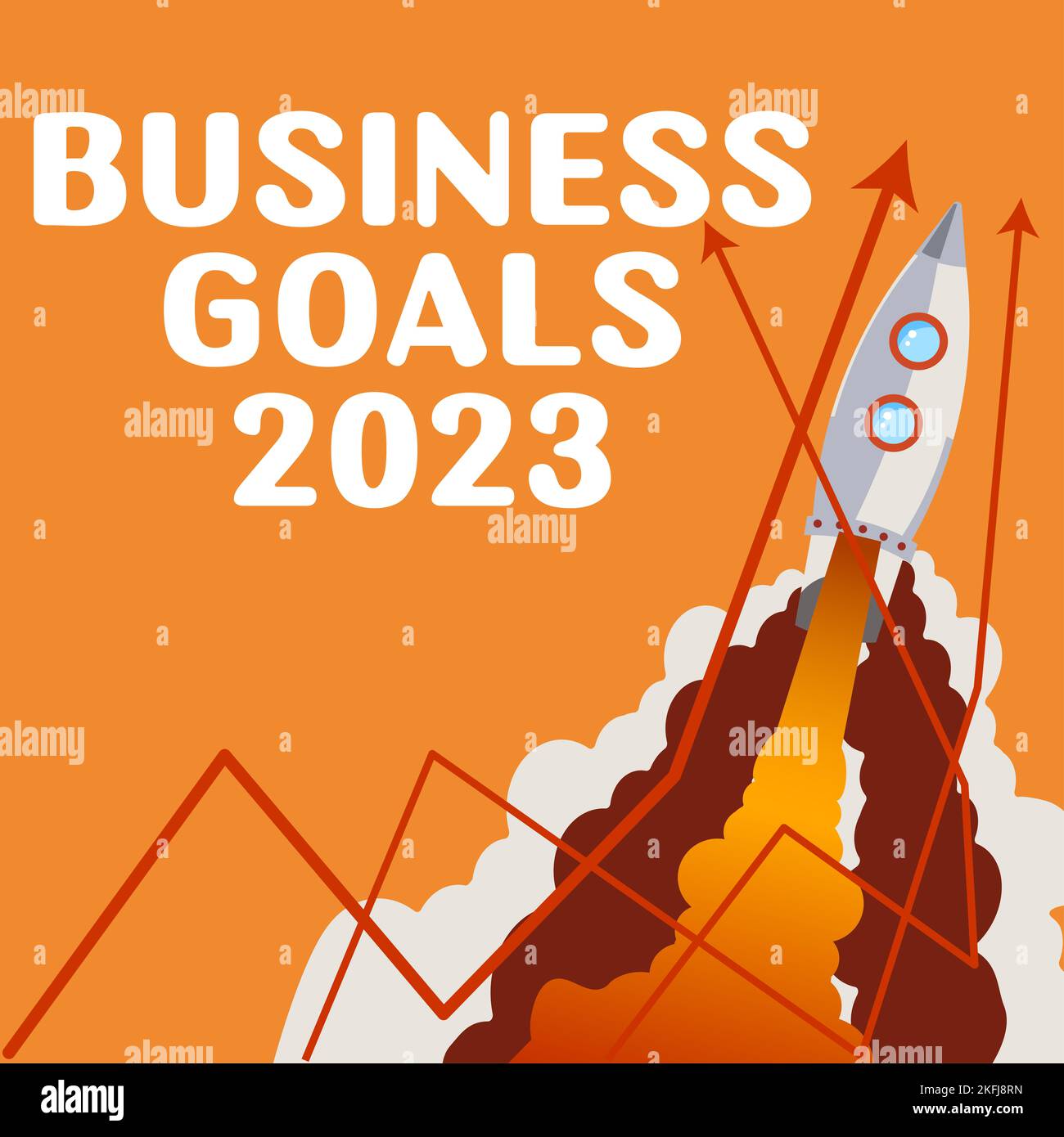 Text caption presenting Business Goals 2023. Business concept Advanced