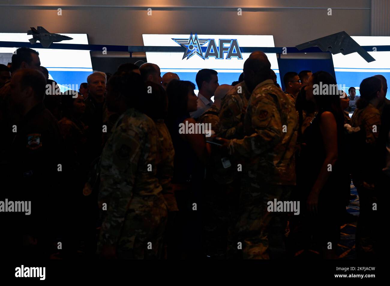 Air Force and Space Force service members attend the 2022 Air, Space