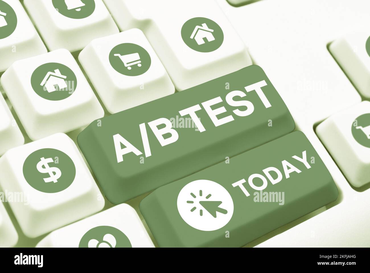 Writing displaying text A By B Test. Business showcase Simple short ...