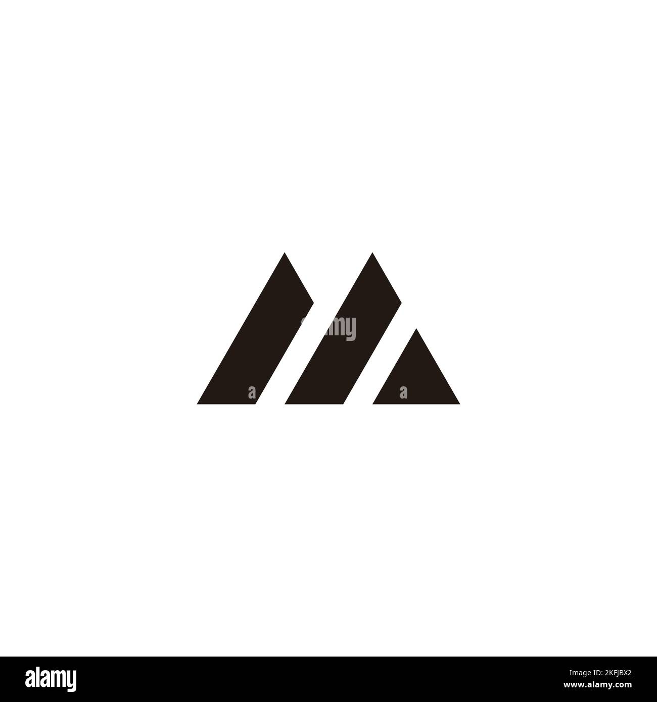Letter M mountains geometric symbol simple logo vector Stock Vector ...