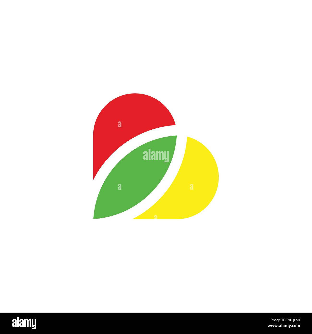 Letter B leaves geometric symbol simple logo vector Stock Vector Image ...