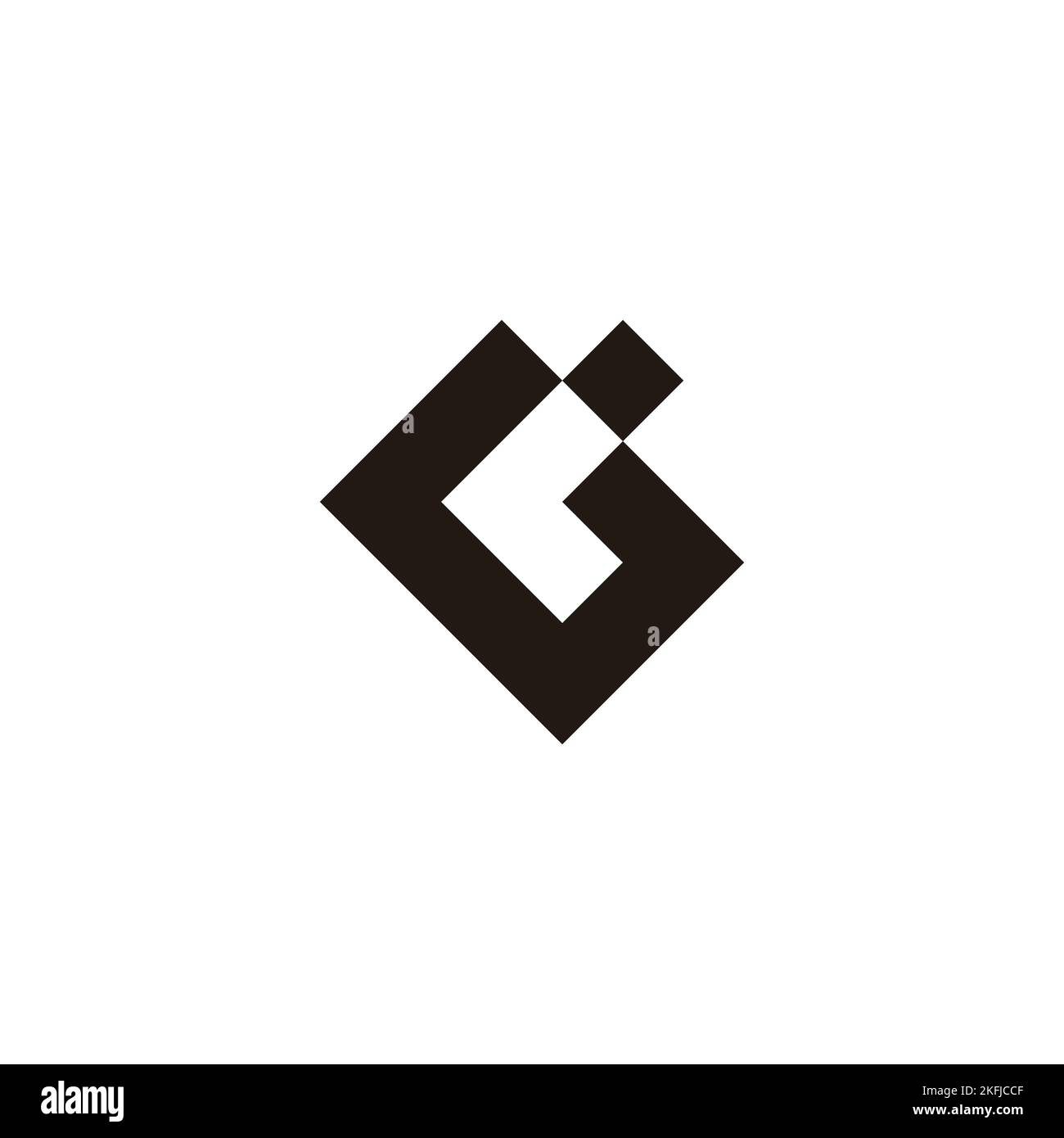 Letter G and L square geometric symbol simple logo vector Stock Vector ...