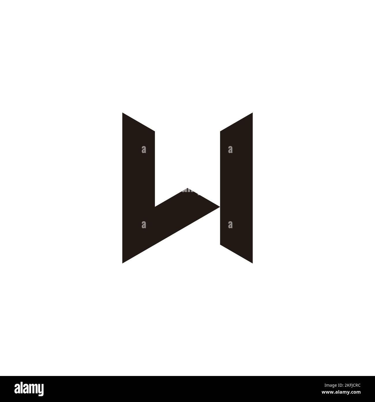 Letter L and W geometric symbol simple logo vector Stock Vector Image ...