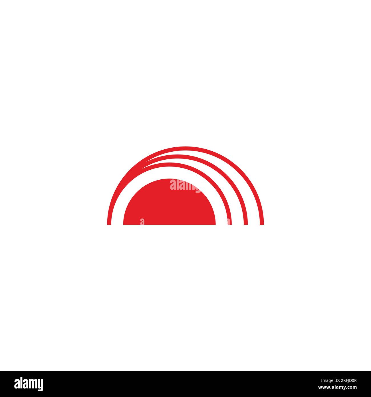 Sunset, lines geometric symbol simple logo vector Stock Vector