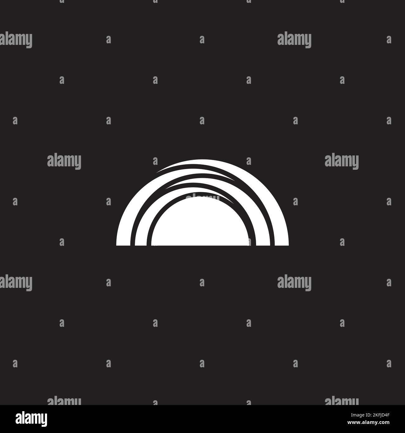 Sunset, shine geometric symbol simple logo vector Stock Vector