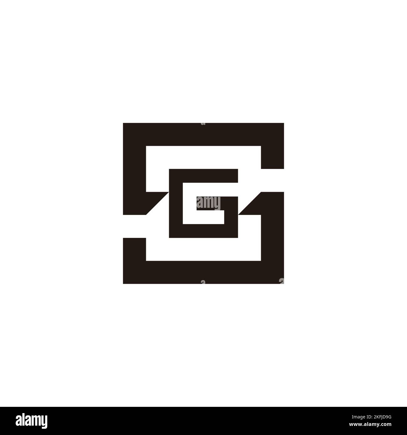 Letter G in S, square geometric symbol simple logo vector Stock Vector ...