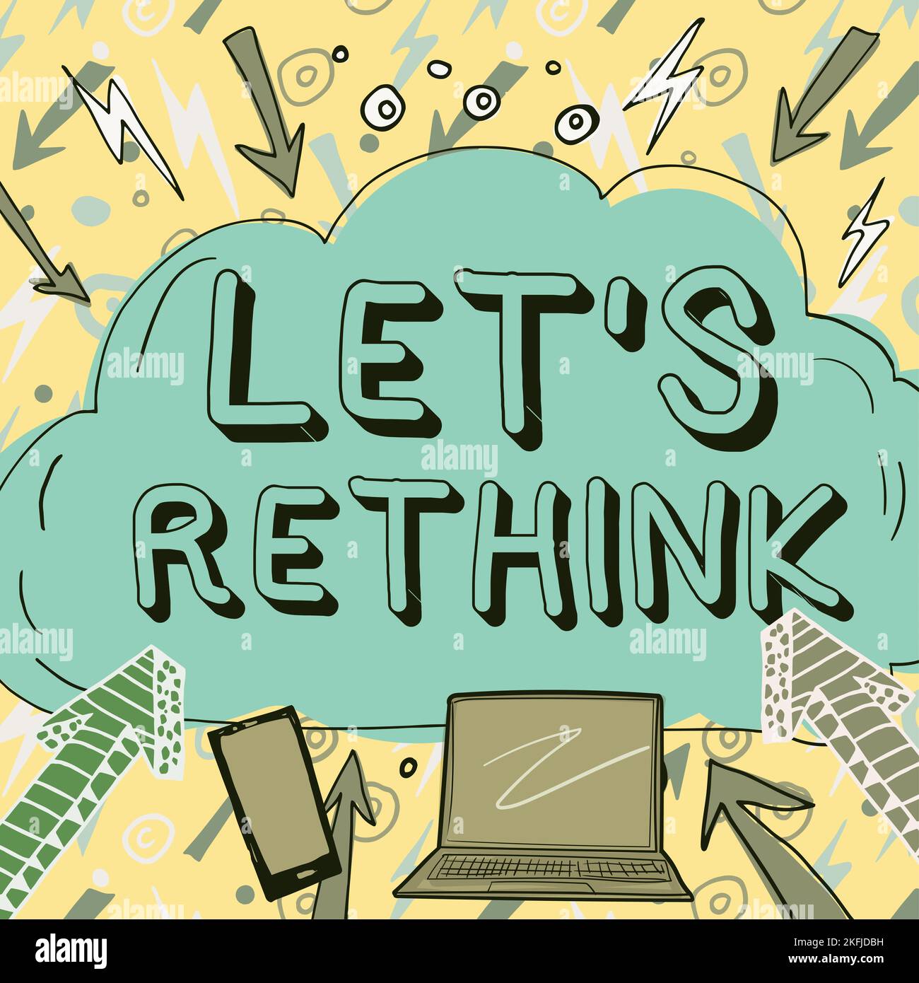 Let's Rethink Inspiration showing sign Let's Rethink. Internet Concept an ...