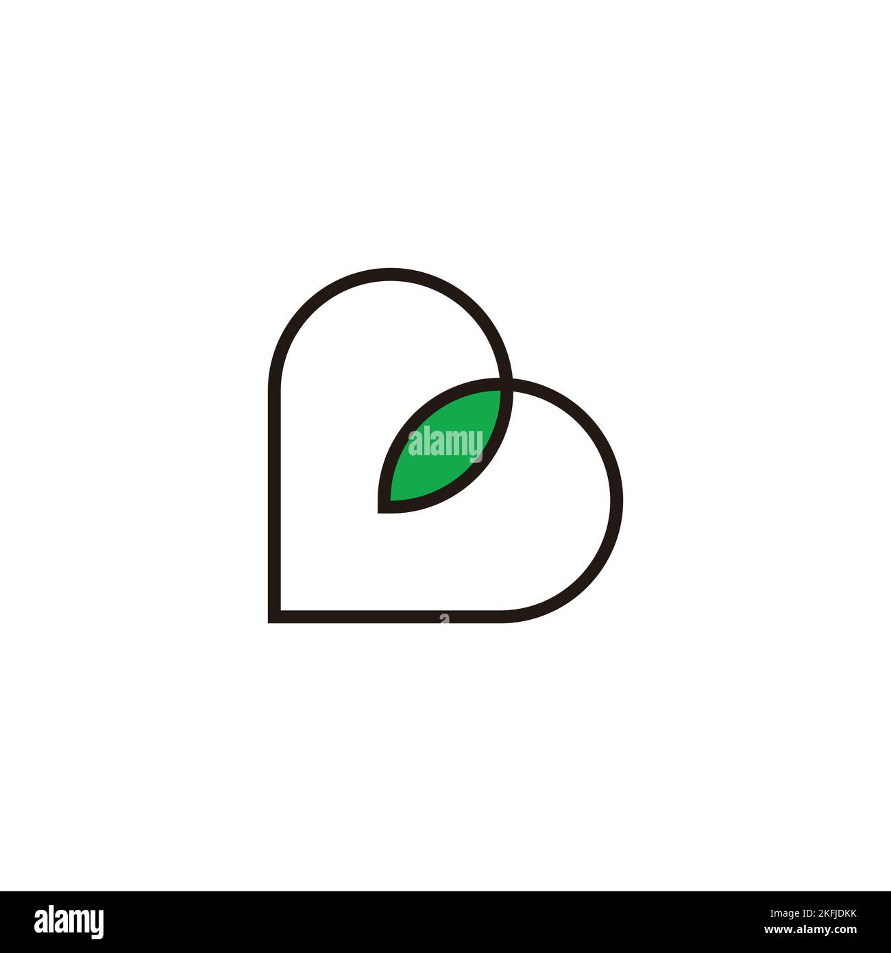 Letter B leaf, line geometric symbol simple logo vector Stock Vector ...