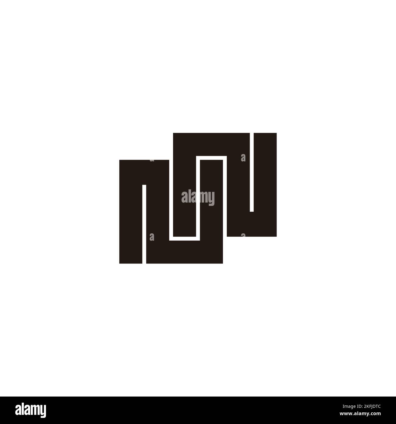Letter NN square geometric symbol simple logo vector Stock Vector