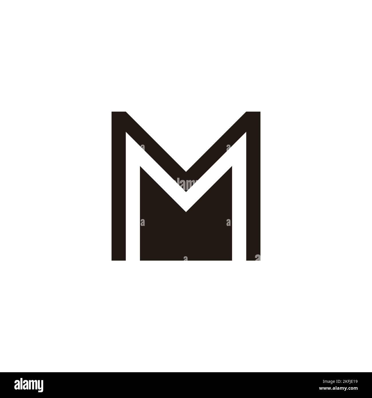 double m logo letter symbol icon design element, Stock vector