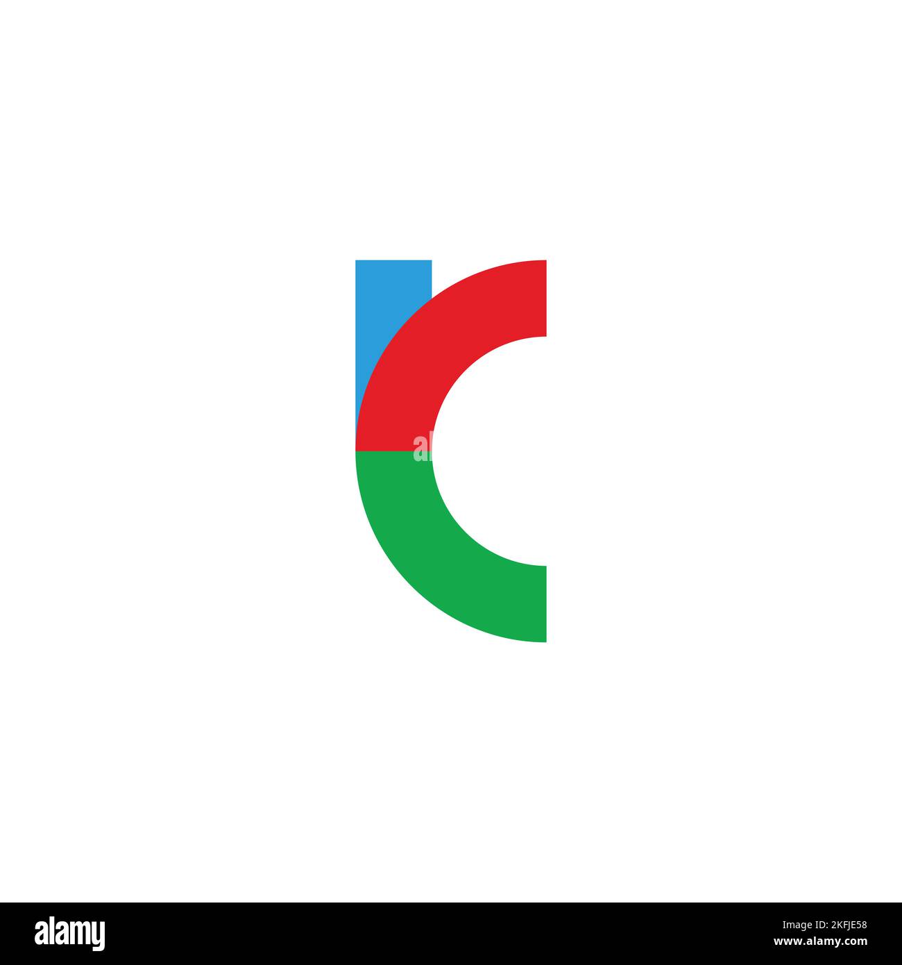 Letter r and c colors geometric symbol simple logo vector Stock Vector ...