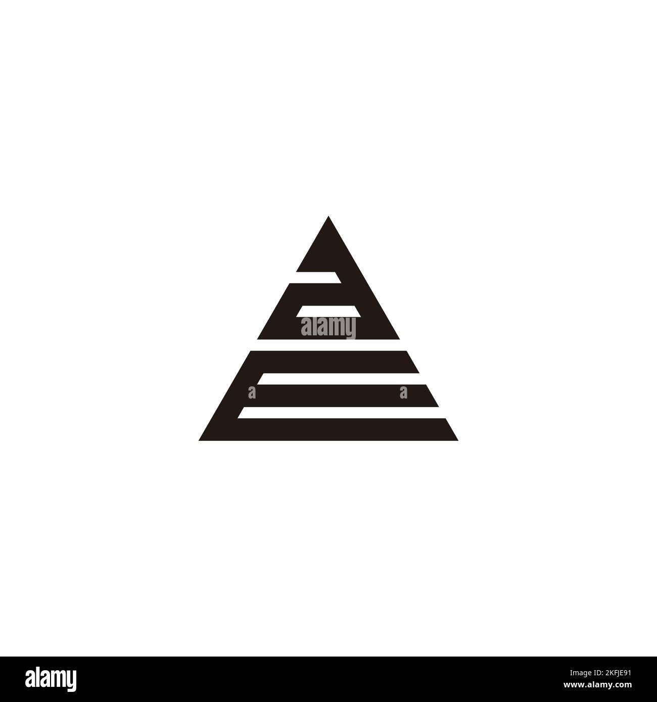 Letter a and E triangle geometric symbol simple logo vector Stock ...