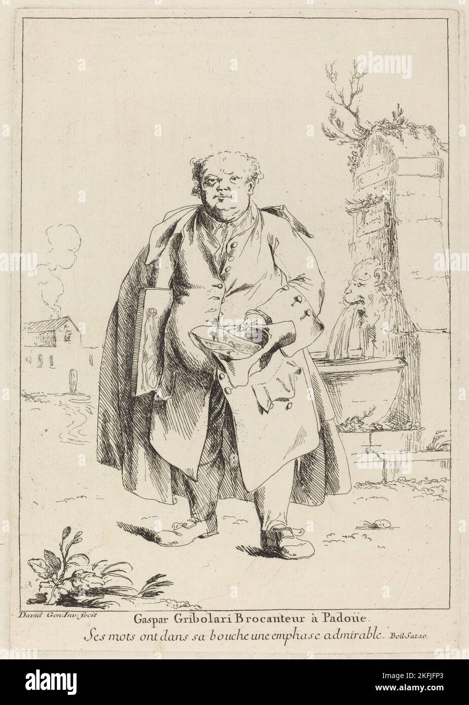 Gaspar Gribolari Brocanteur &#xe0; Pado&#xfc;e (Gaspar Gribolari, Second-Hand Dealer in Padua), 1775. Stock Photo