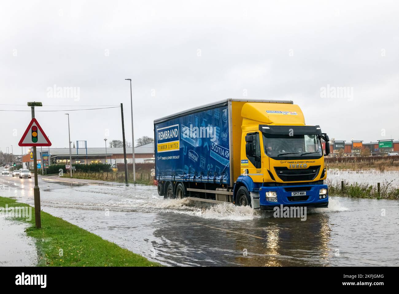 Aberdeesnshire, UK. 18th Nov, 2022. This is the flooding caused by an Amber Rain Storm in the Aberdeenshire area of Scotland. Credit: JASPERIMAGE/Alamy Live News Stock Photo
