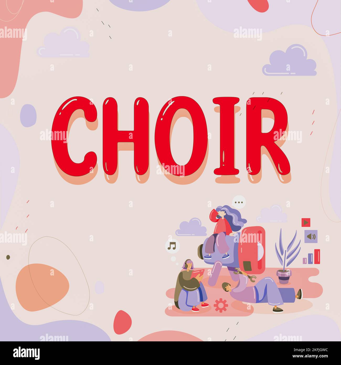 Text sign showing Choir. Concept meaning a group organized to perform ensemble singing Stock