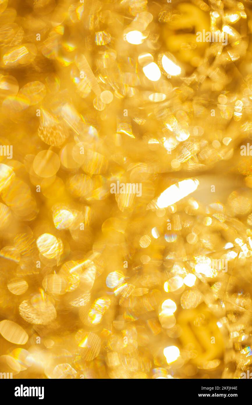 vertical image golden lights bokeh Stock Photo - Alamy