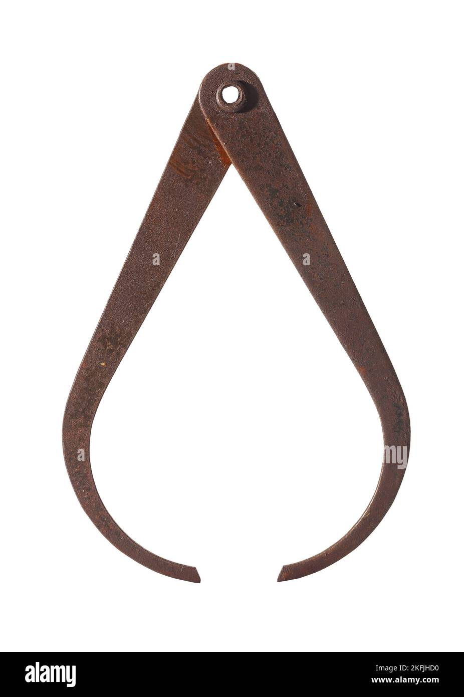 Vintage rusted caliper isolated Stock Photo Alamy