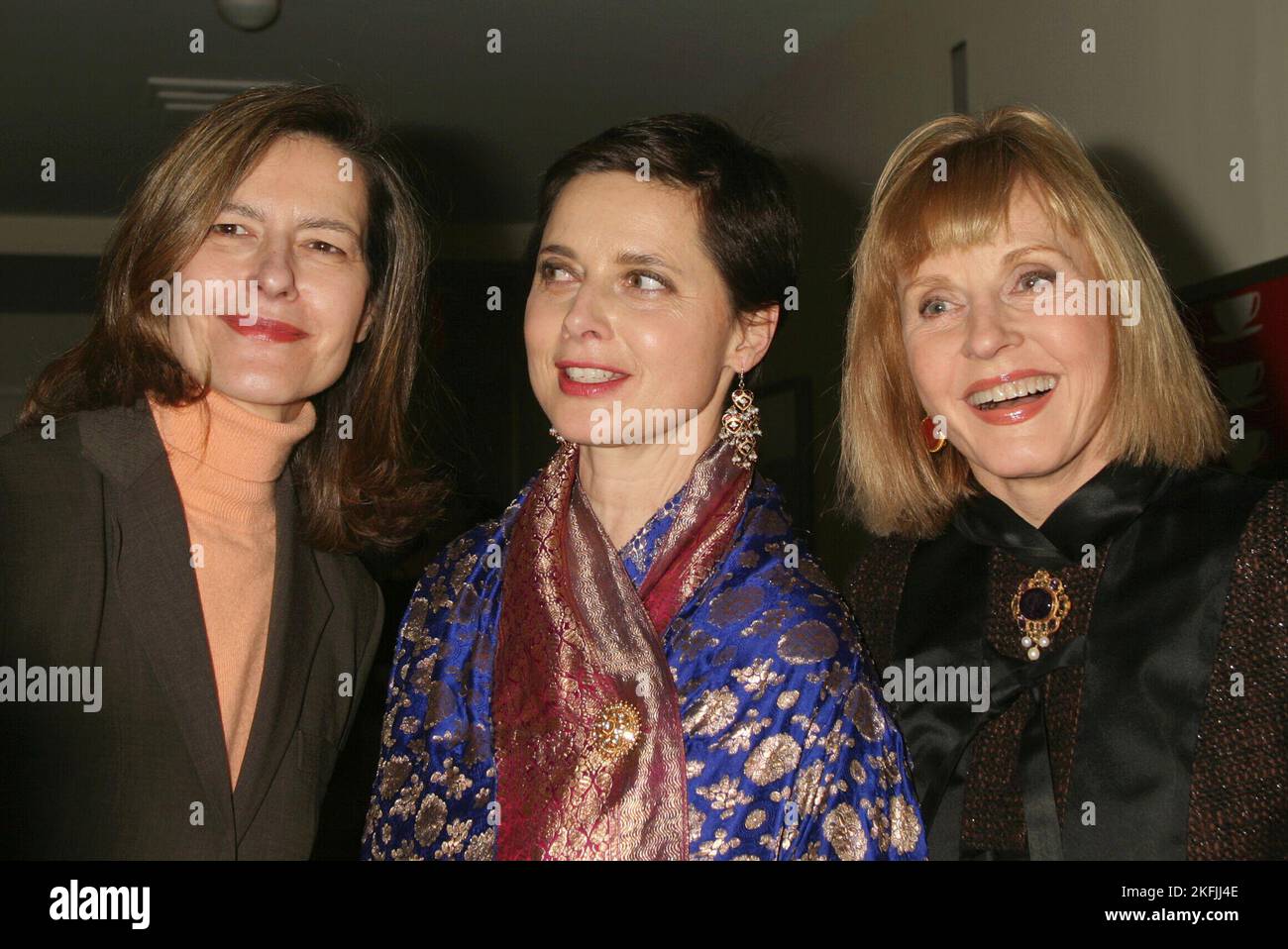 Ingrid Rossellini, Isabella Rossellini and Pia Lindstrom attend the opening night party for 'The Stendhal Syndrome' at Fred's at Barney's in New York City on February 15, 2004.  Photo Credit: Henry McGee/MediaPunch Stock Photo