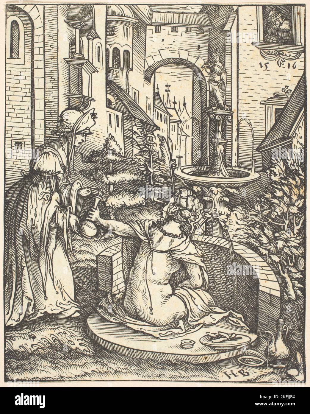 Bathsheba at Her Bath, 1519. Stock Photo
