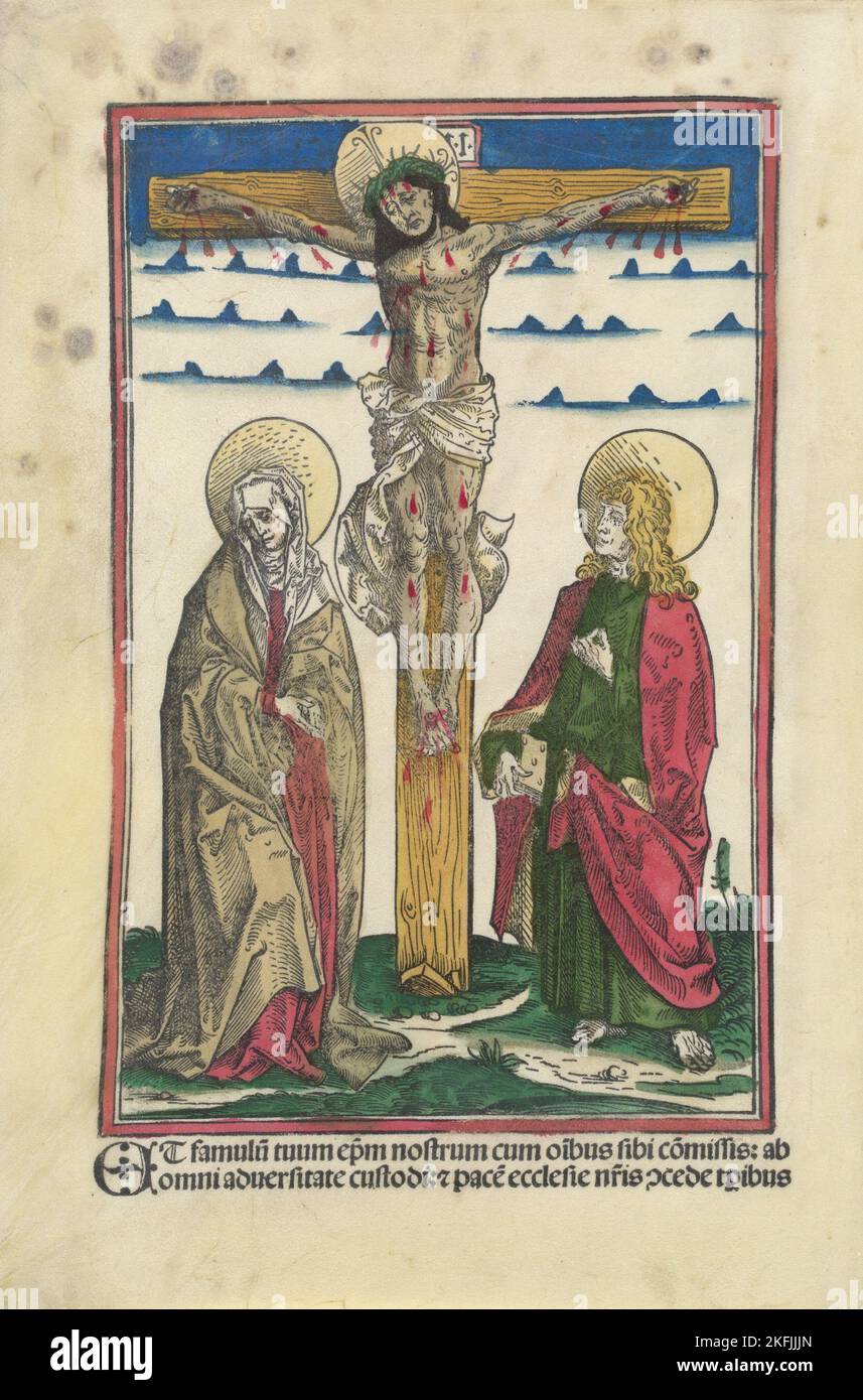 Christ on the Cross with the Virgin and Saint John Stock Photo - Alamy