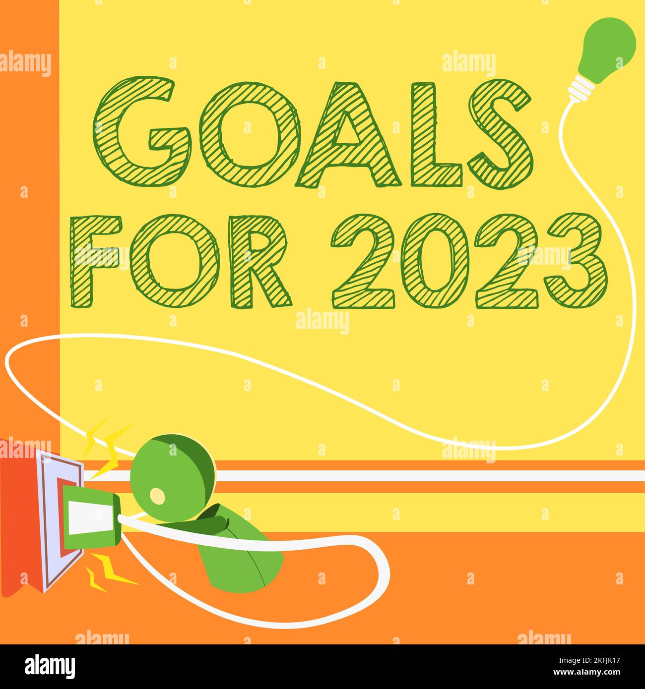 Hand writing sign Goals For 2023. Conceptual photo The following things