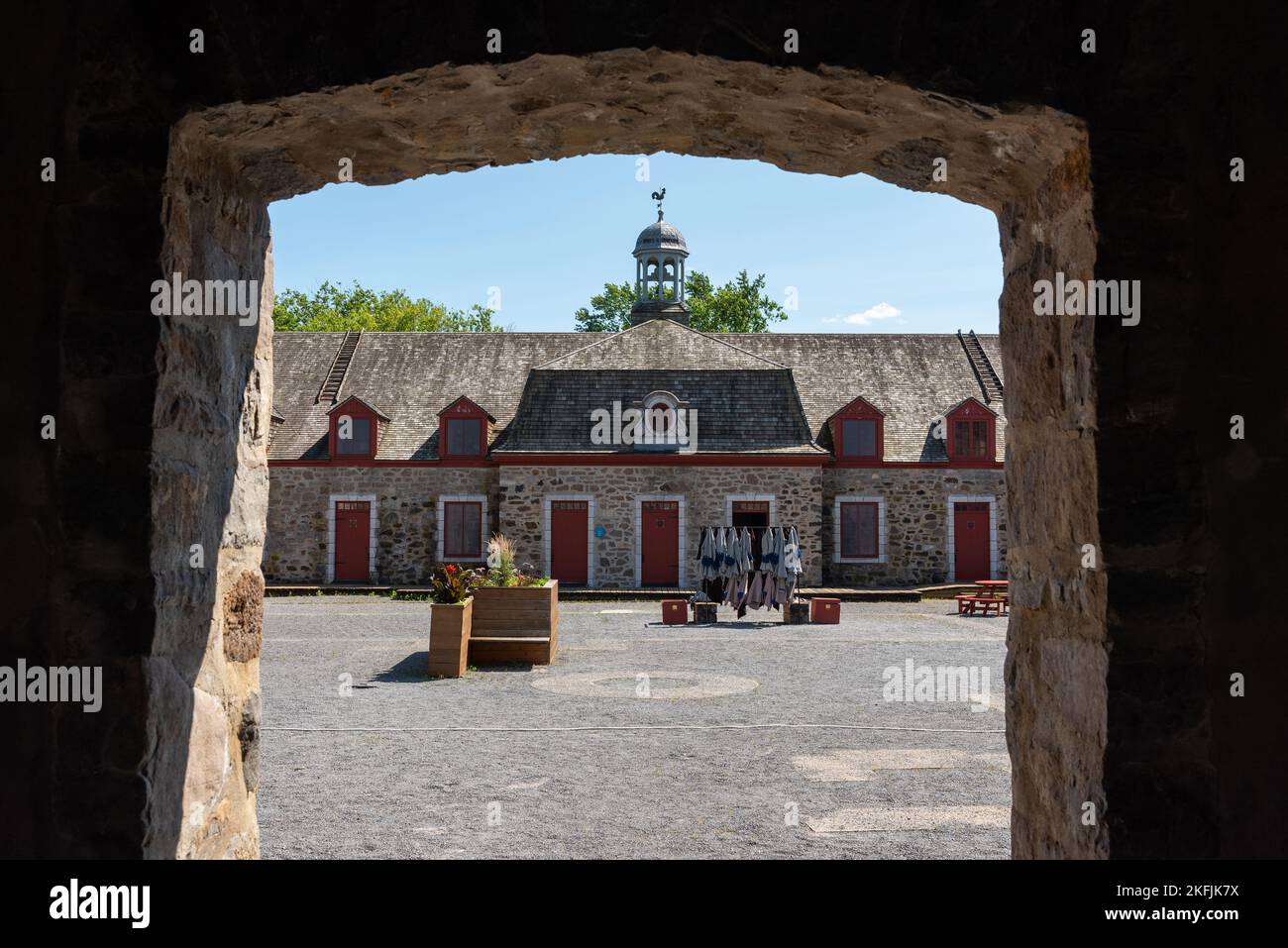 Inside the fortification of the Fort Chambly National Historic Site in