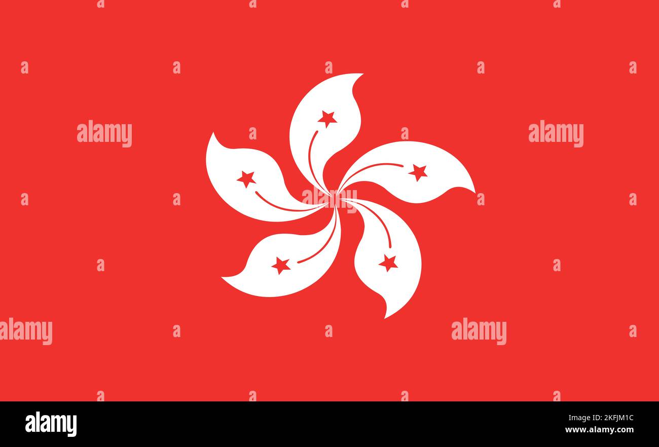 Vector illustration of the flag of Hong Kong Stock Vector Image & Art Alamy