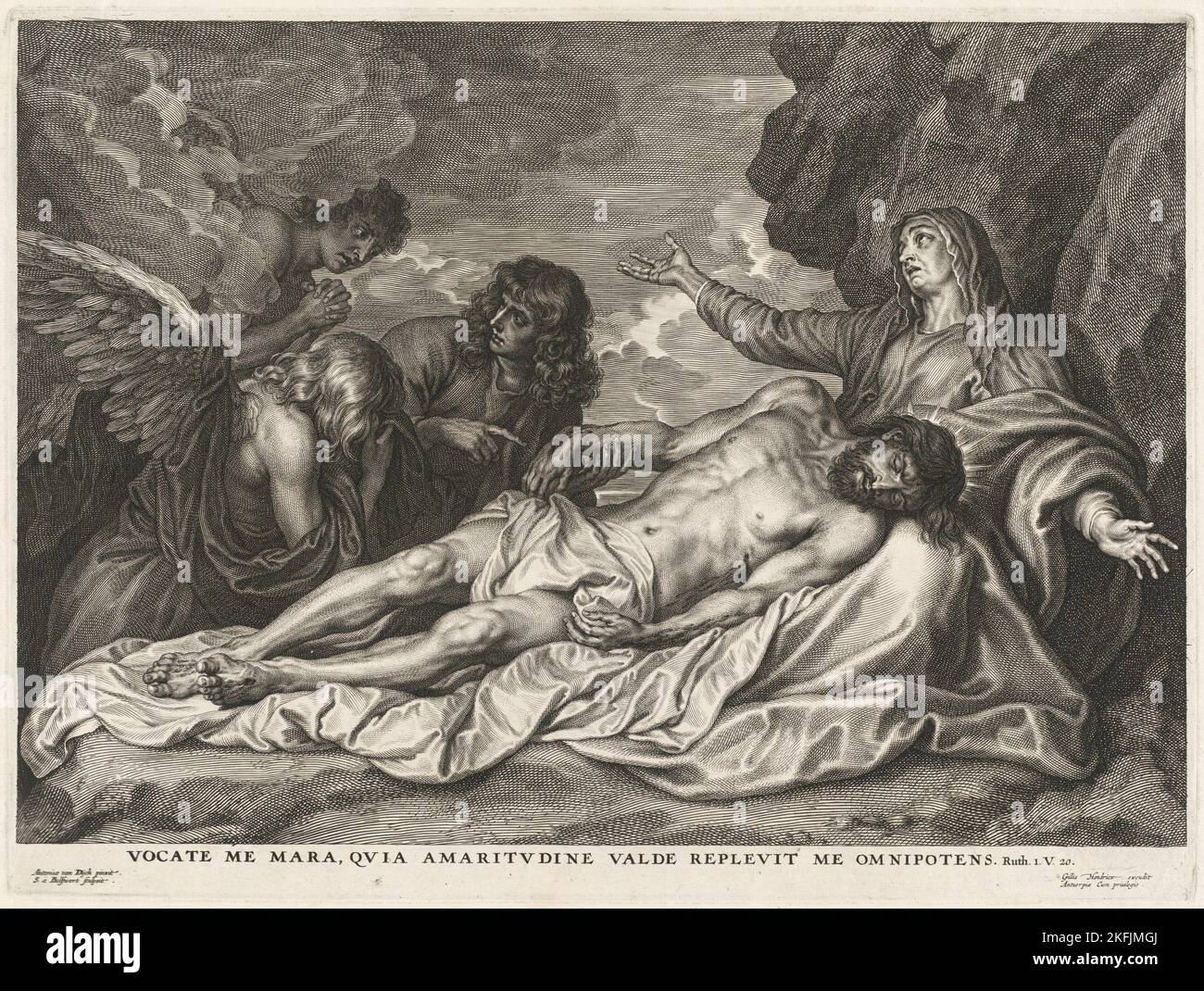 Virgin Supporting the Dead Christ Stock Photo - Alamy