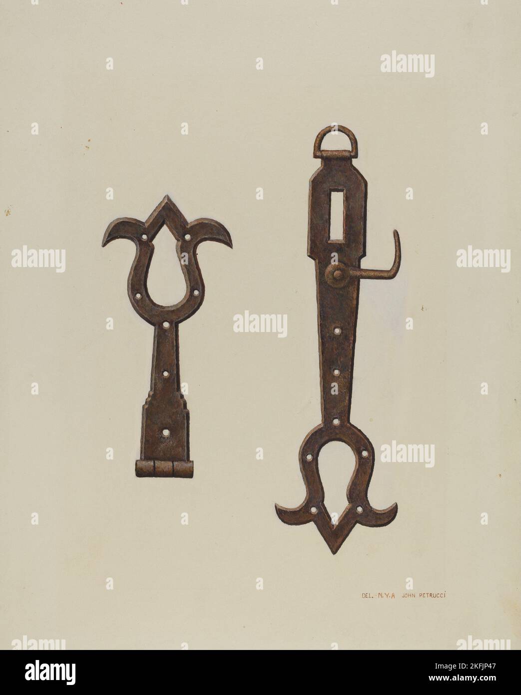 Conestoga Hasp and Hinge, c. 1938 Stock Photo Alamy