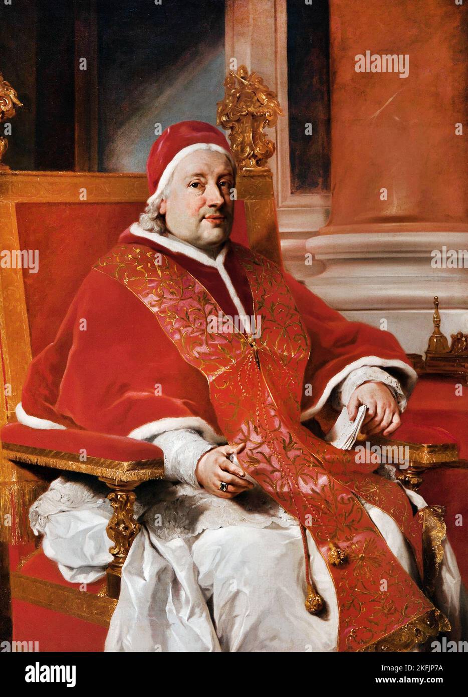 Anton Raphael Mengs; Portrait of pope Clement XIII; Circa 1760; Oil on canvas; New Orleans Museum of Art, USA. Stock Photo