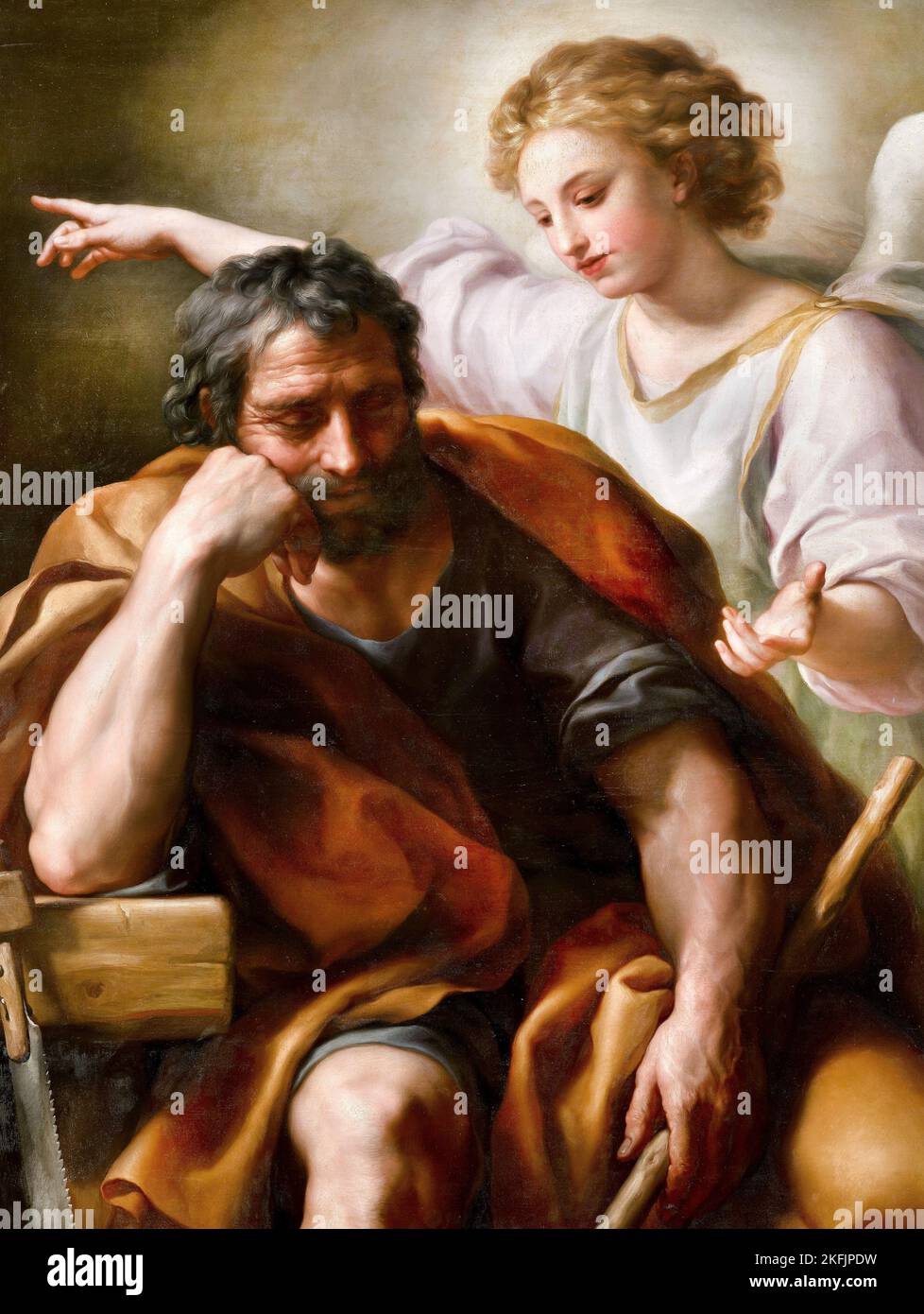 Anton Raphael Mengs; The Dream of St. Joseph; Circa 1773-1774; Oil on canvas; Kunsthistorisches Museum, Vienna, Austria. Stock Photo