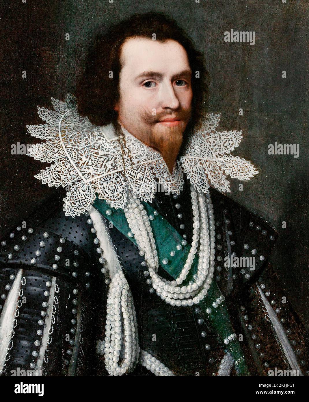 Michiel Jansz van Mierevelt; Portrait of George Villiers, 1st Duke of Buckingham; Circa 1625-1626; Oil on panel; Art Gallery of South Australia, North Stock Photo