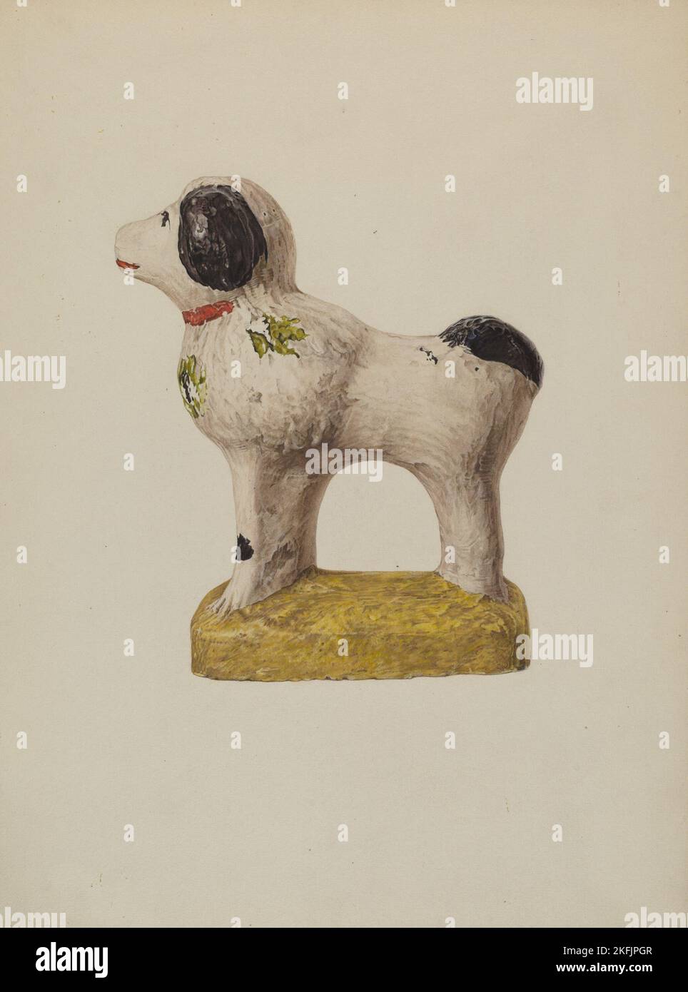 Chalkware Dog, c. 1940 Stock Photo Alamy