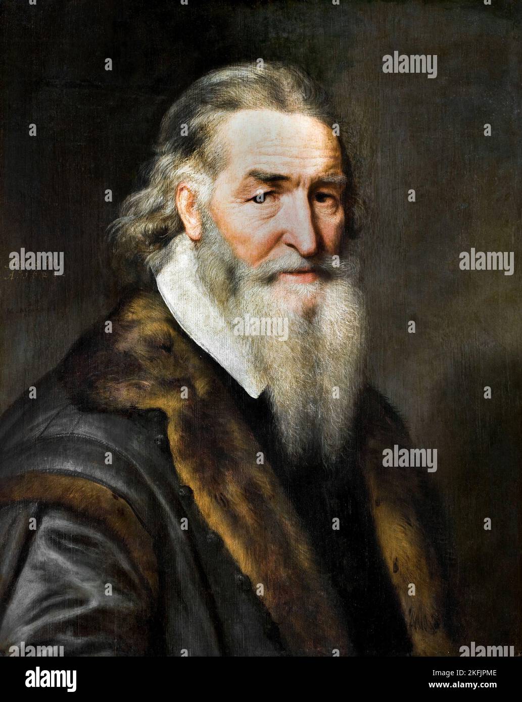 Michiel Jansz van Mierevelt; Portrait of an Eighty-Year Old Man; 1624; Oil on panel; Hallwyl Museum, Stockholm, Sweden. Stock Photo