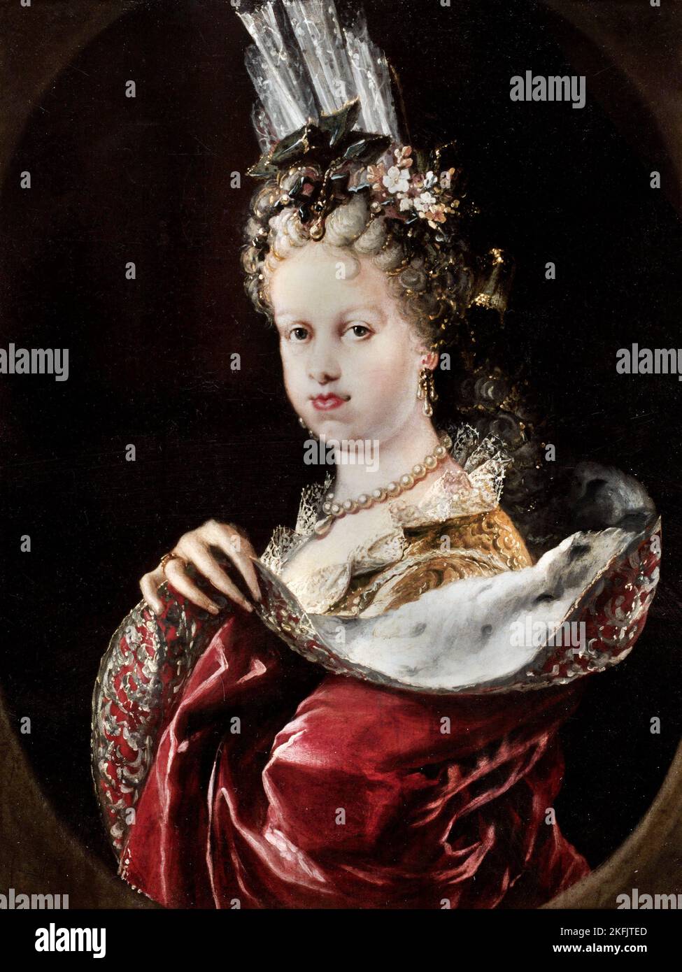 Miguel Jacinto Melendez; Maria Luisa Gabriela de Saboya; Circa 1712; Oil on canvas; Museo Lazaro Galdiano, Madrid, Spain. Stock Photo