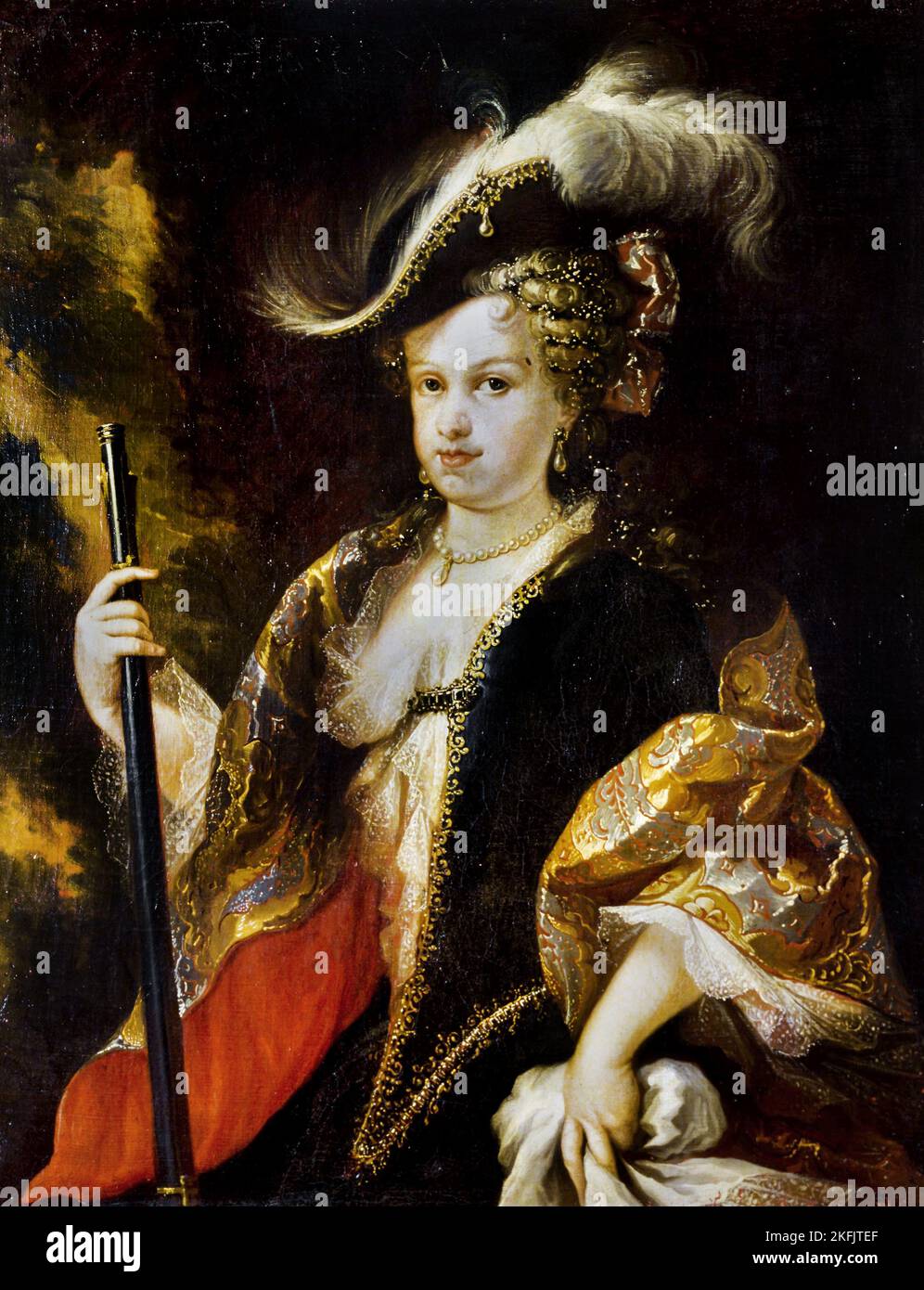 Miguel Jacinto Melendez; Maria Luisa Gabriela de Saboya; Circa 1712; Oil on canvas; Museo Lazaro Galdiano, Madrid, Spain. Stock Photo