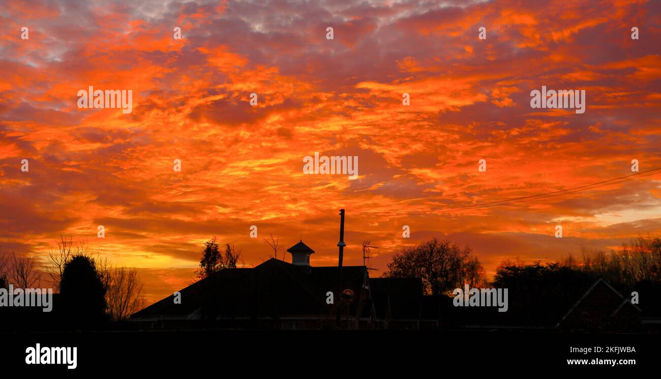 New cloud formations due to climate change, conceptual image Stock Photo