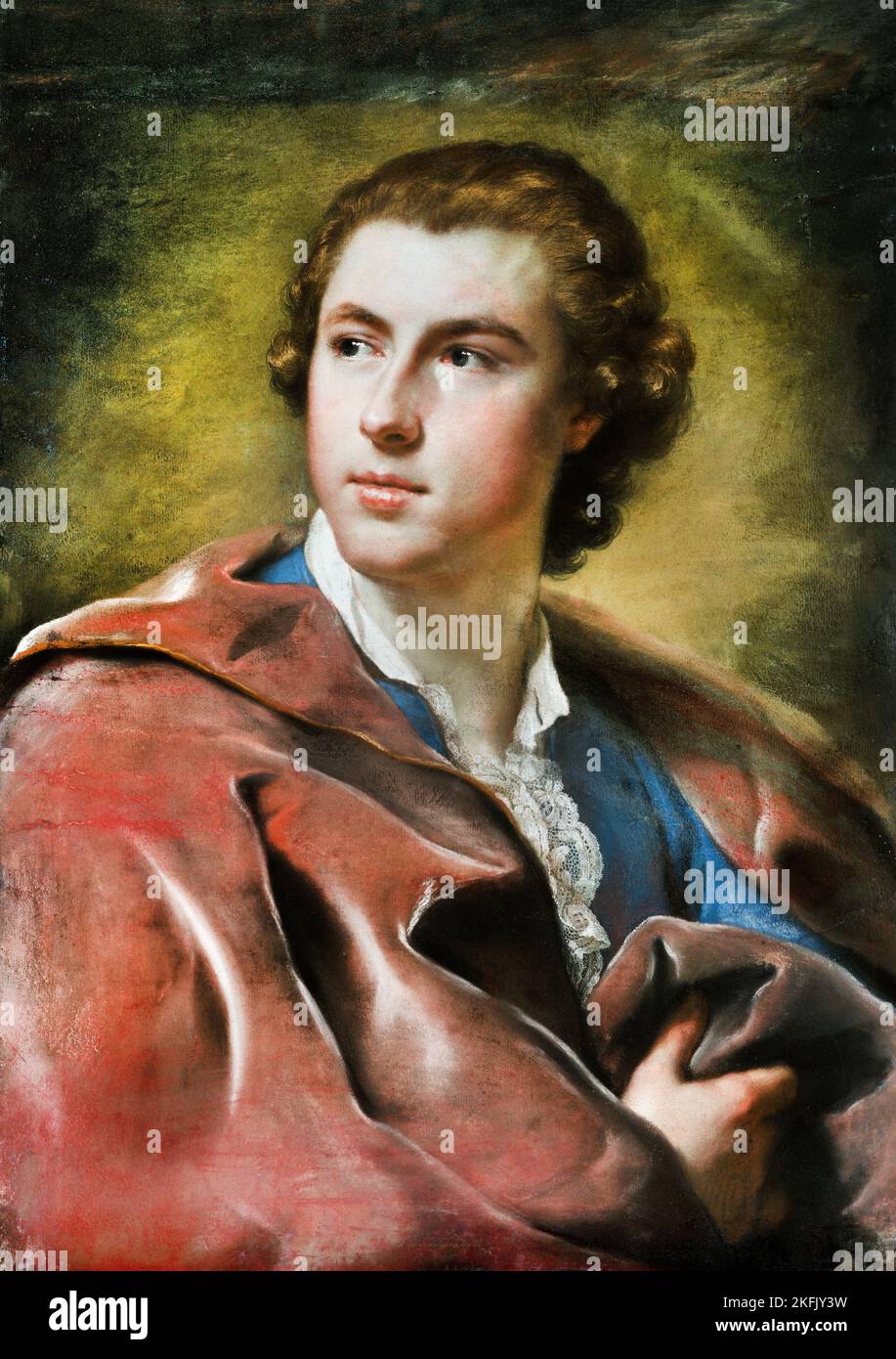 Anton Raphael Mengs; Portrait of William Burton Conyngham; Circa 1754-1755; Oil on canvas; Getty Center, Los Angeles, USA. Stock Photo