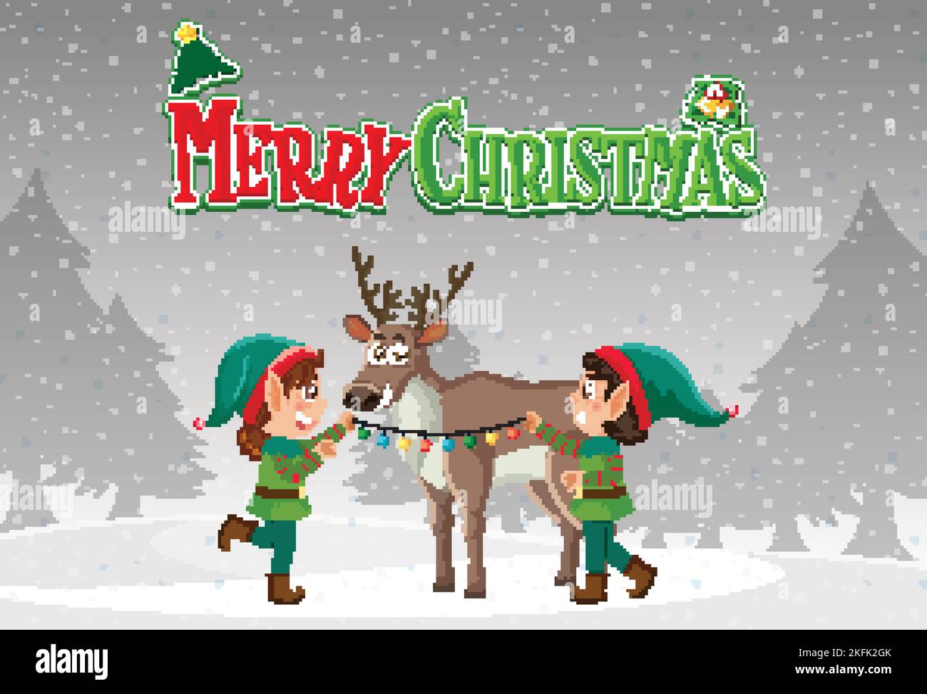 Merry Christmas poster design illustration Stock Vector Image & Art - Alamy