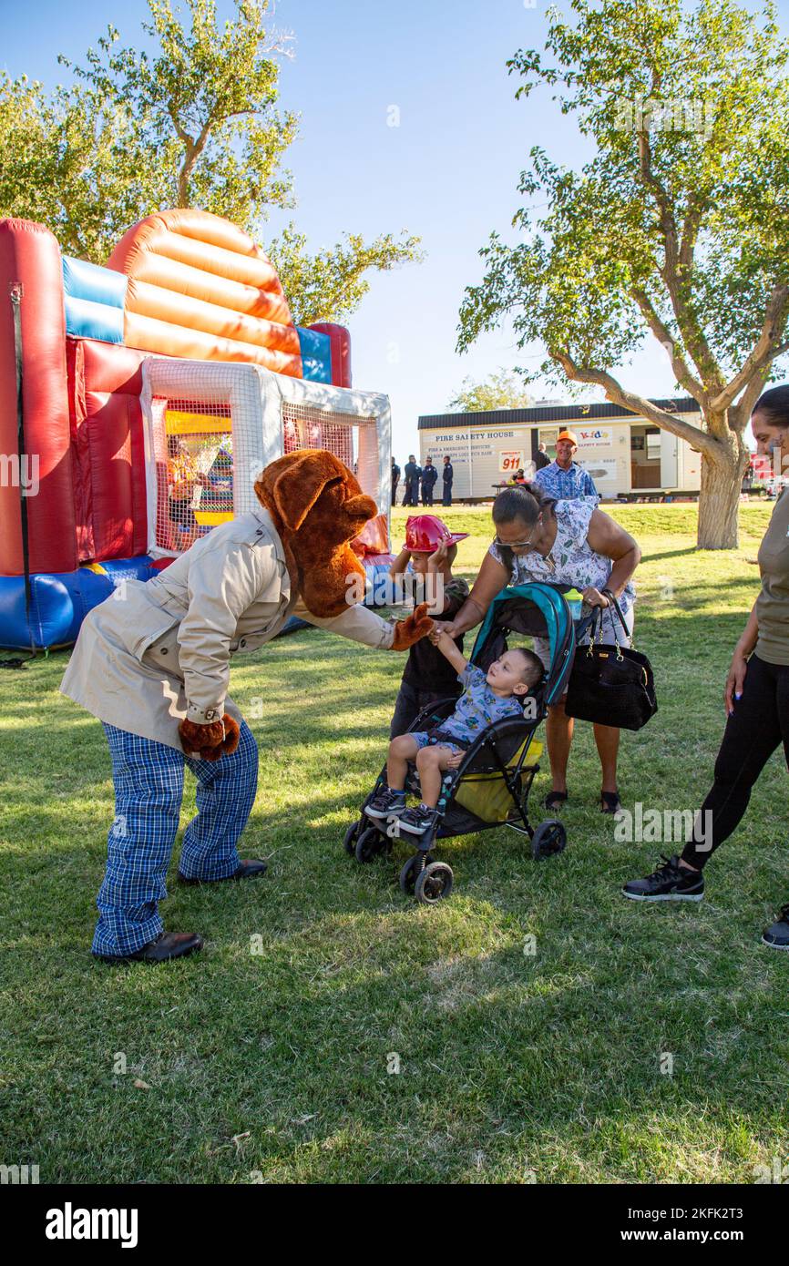 McGruff greets guests as they enjoy the Fall Festival activities held