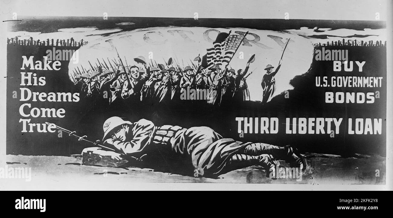 Liberty Loans - Poster For 3rd Liberty Loan, 1918. Stock Photo