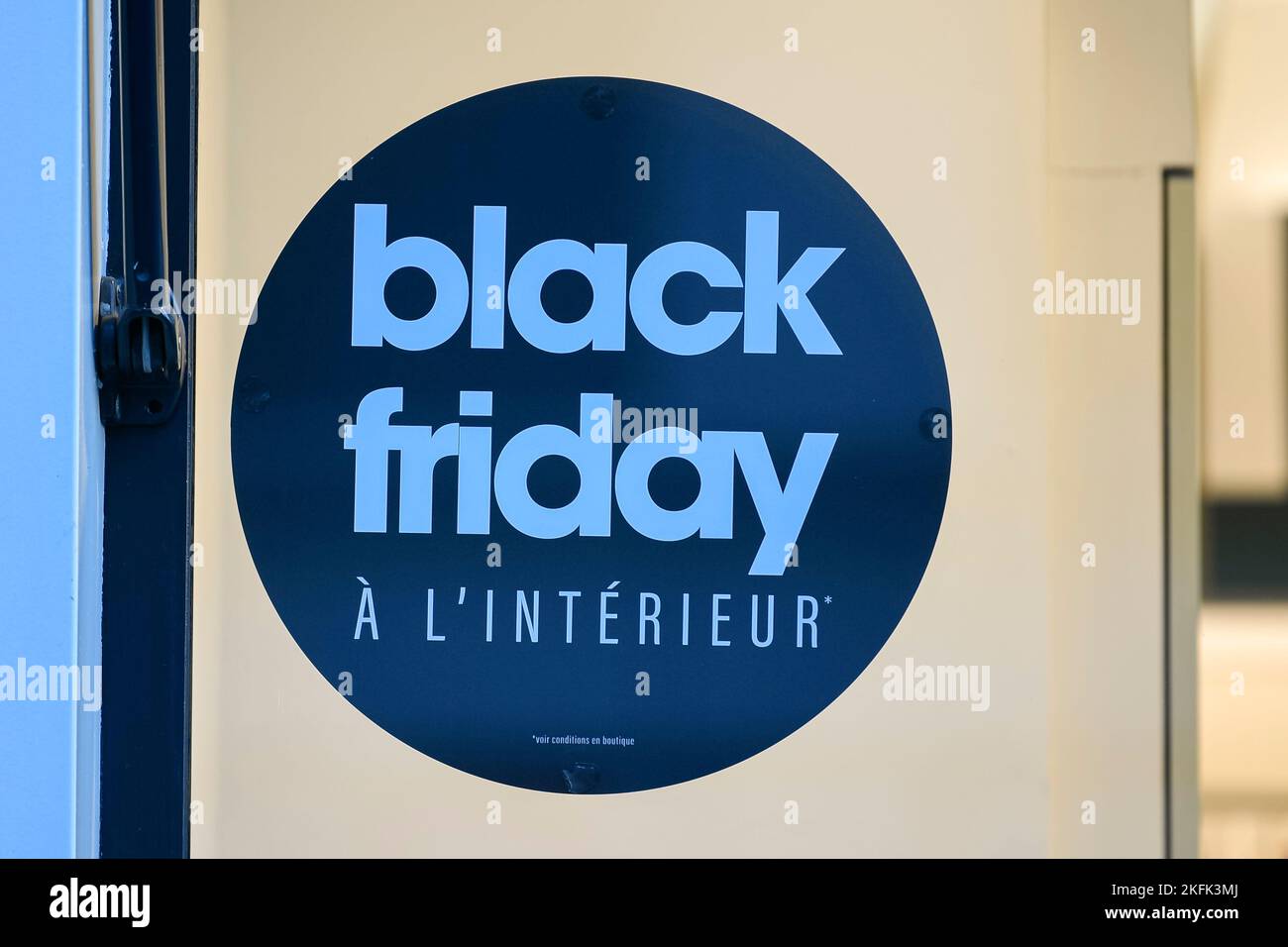 The runup to Black Friday with posters in various stores