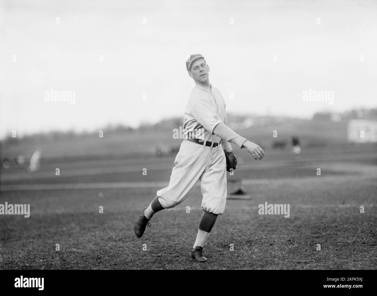 Elliott &quot;Eddie&quot; Dent, Washington Al, at University of Virginia, Charlottesville (Baseball), ca. 1912-1916. Stock Photo