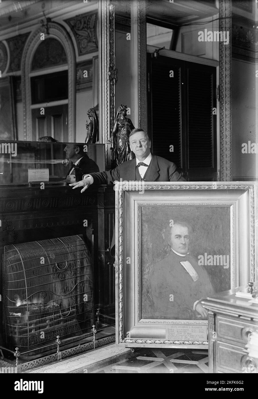 Daniels, Josephus, Secretary of The Navy, 19131921 with Painting of