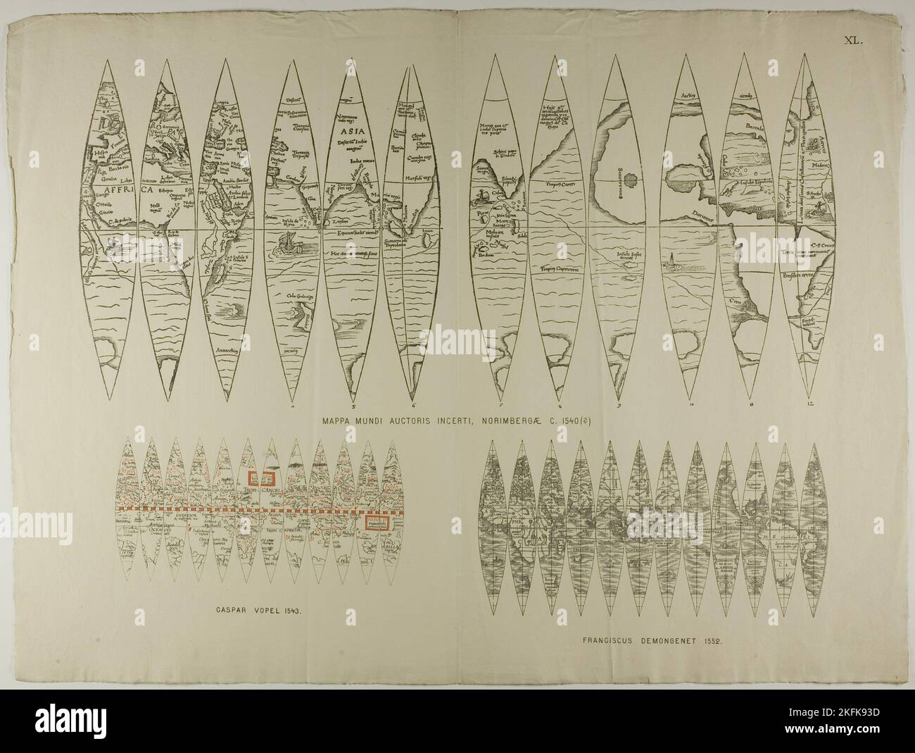 Maps Projections 1540 1552 reprinted - Maps Projections 15401552 Reprinted 1889 2KFK93D 