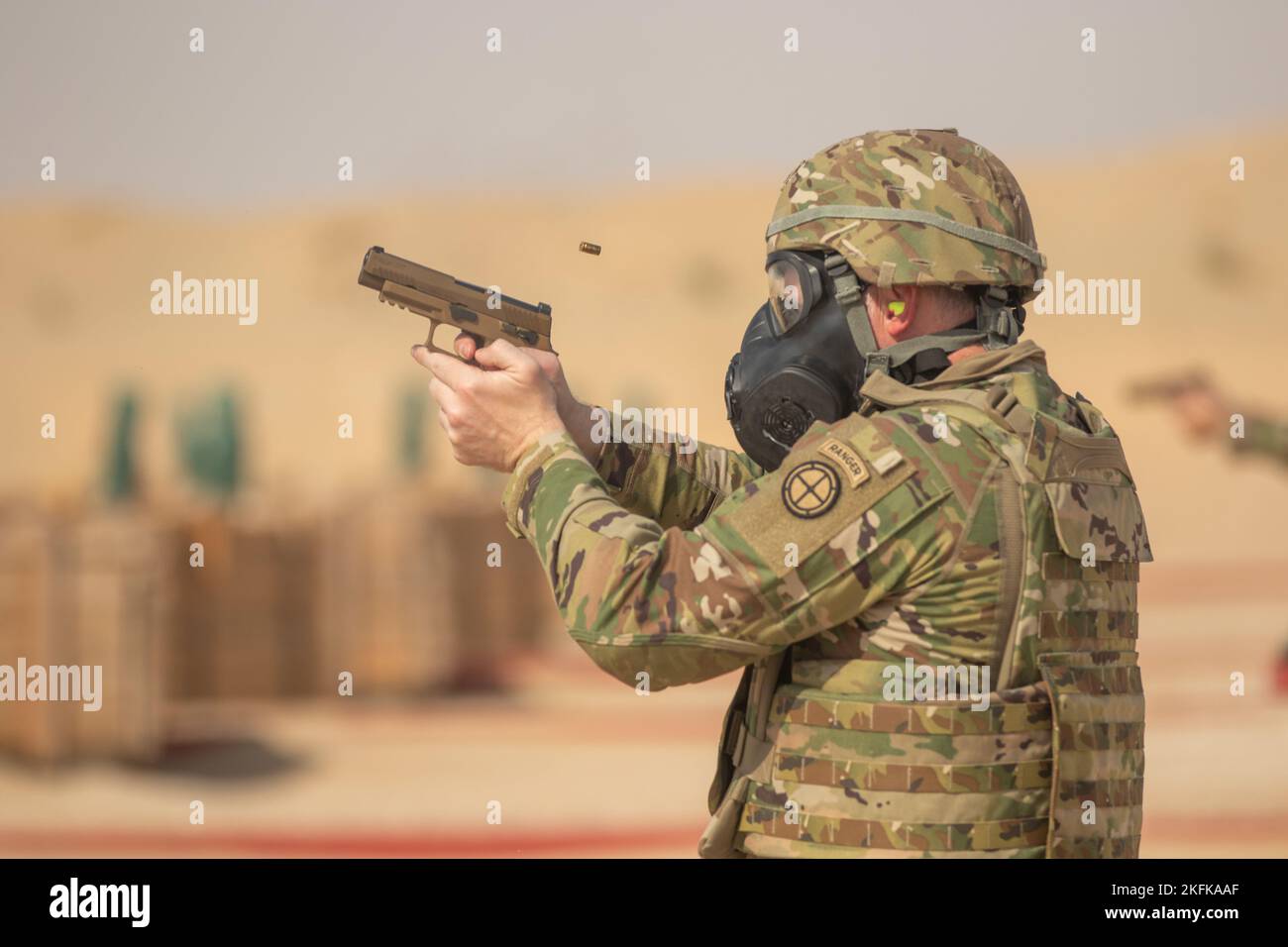 Kuwait Ranges U.S. Army Soldiers from the 35th Infantry Division conduct M17 and M4 ...
