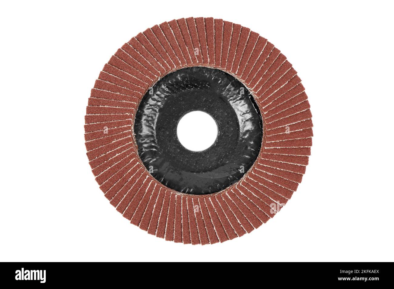 Grinding disc of an angle grinder isolated on a white background. New