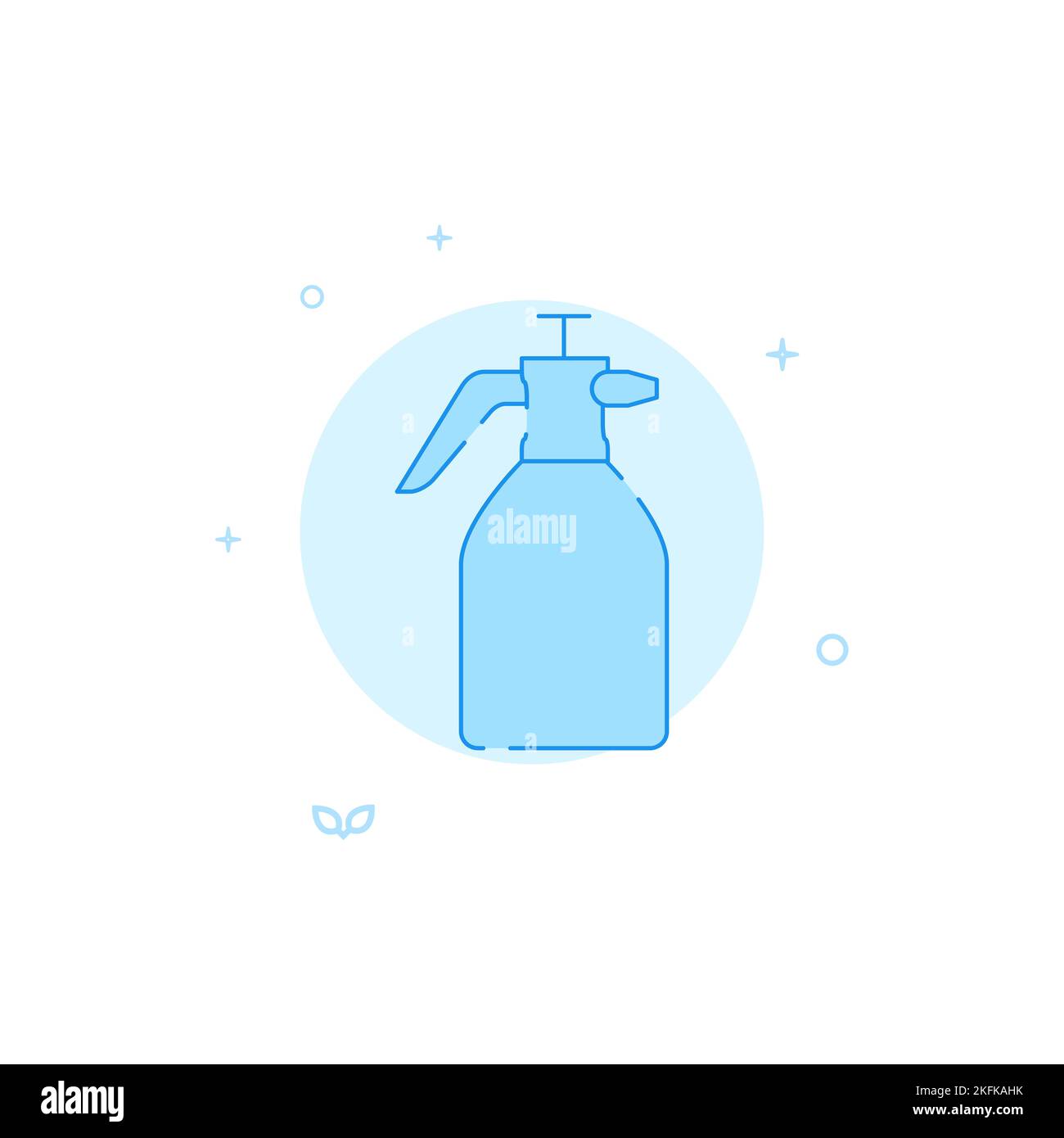 Garden sprayer, pulverizer icon. Flat illustration. Filled line style ...