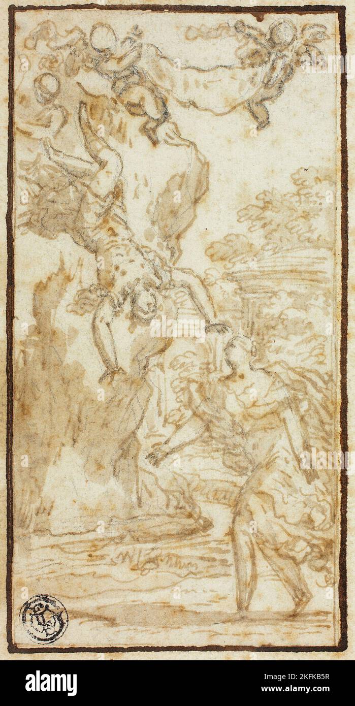 Mythological Scene, n.d. Possibly by a follower of Pietro da Cortona. Stock Photo